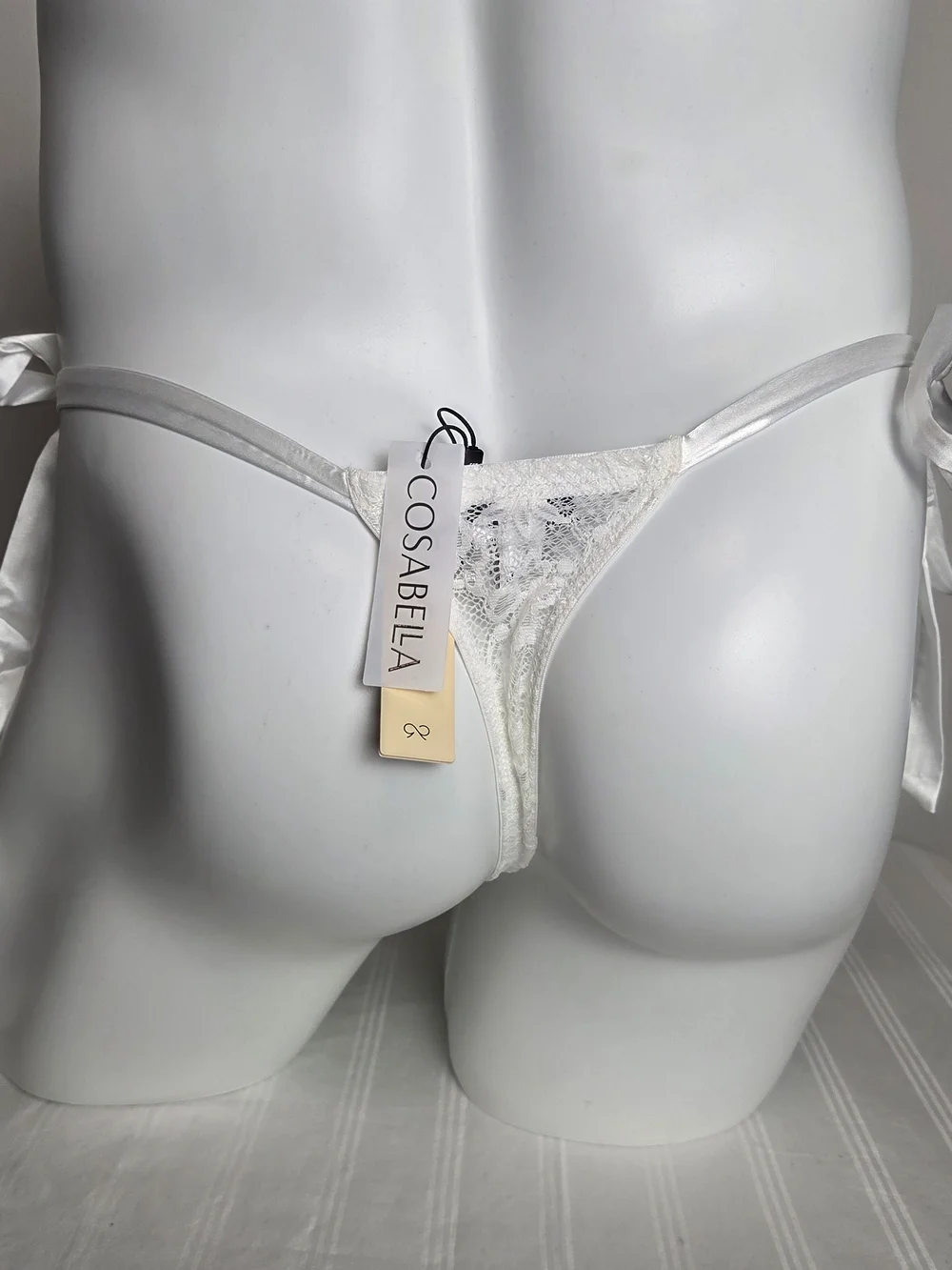 Cosabella White Tie-Side Brief